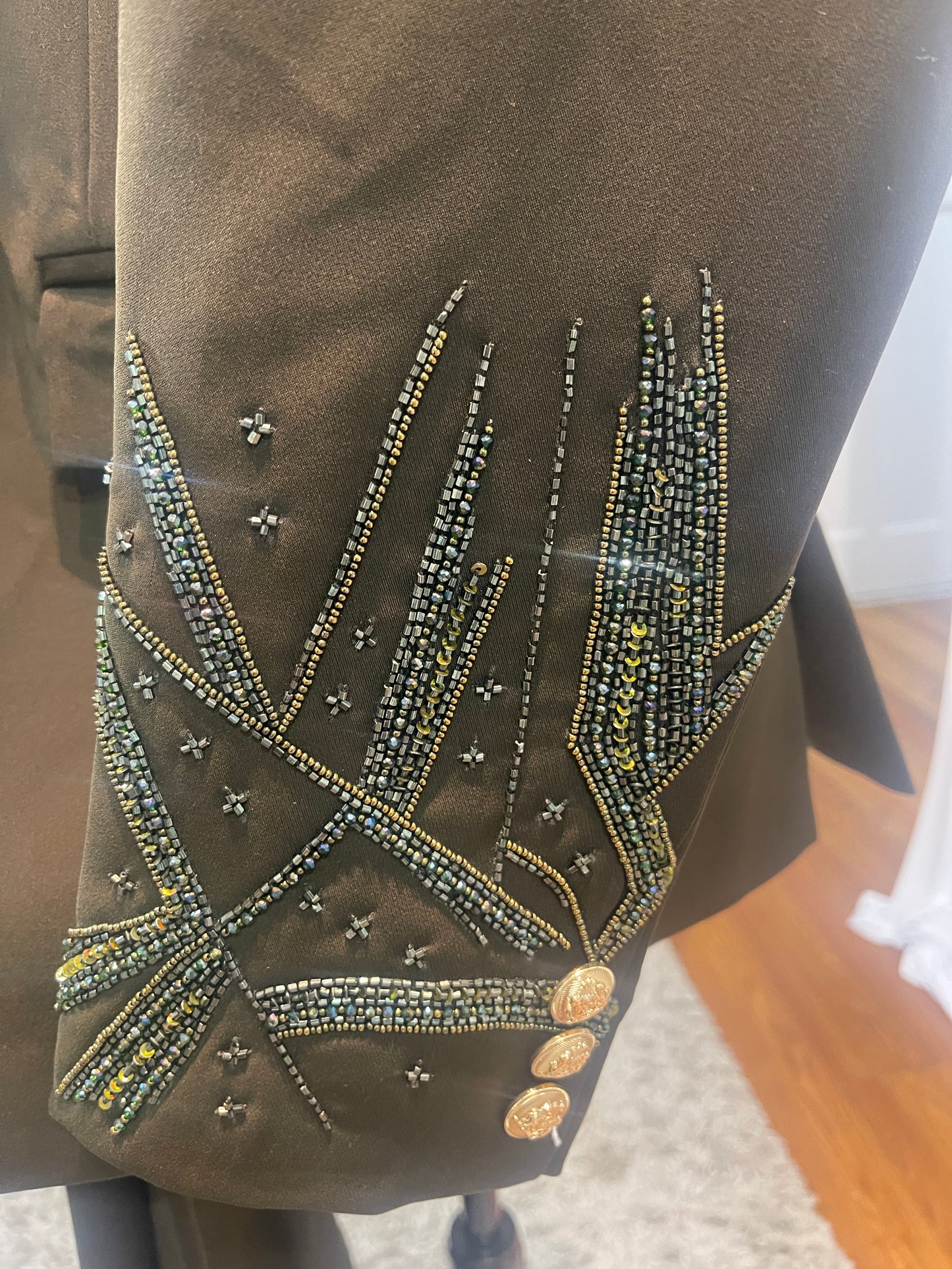Green Suit With Embellishments