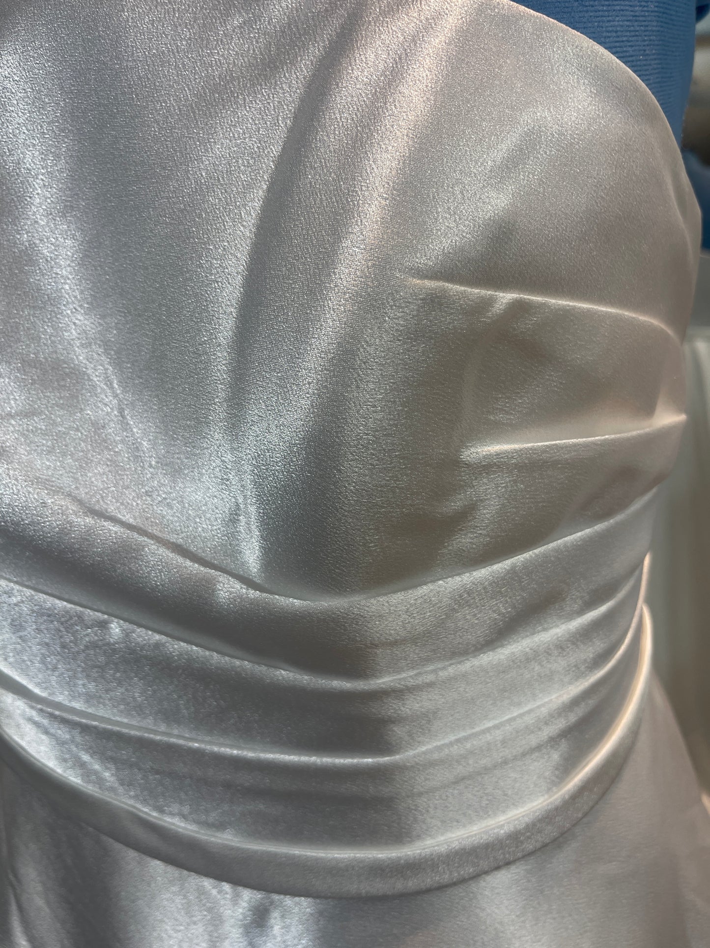 Satin One Shoulder Wedding Gown