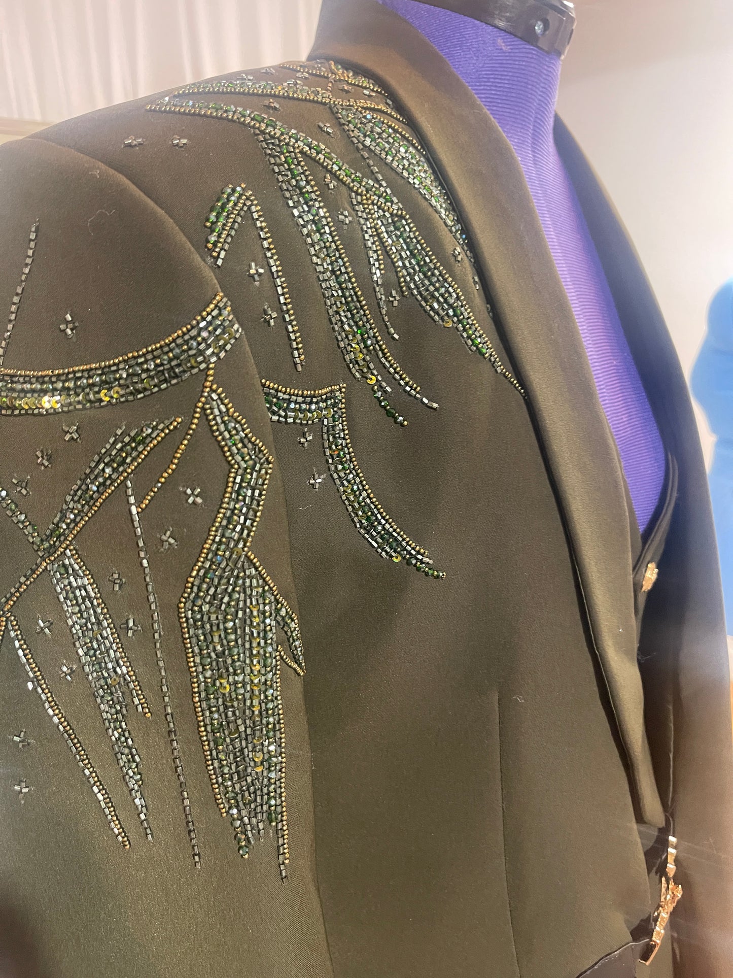 Green Suit With Embellishments