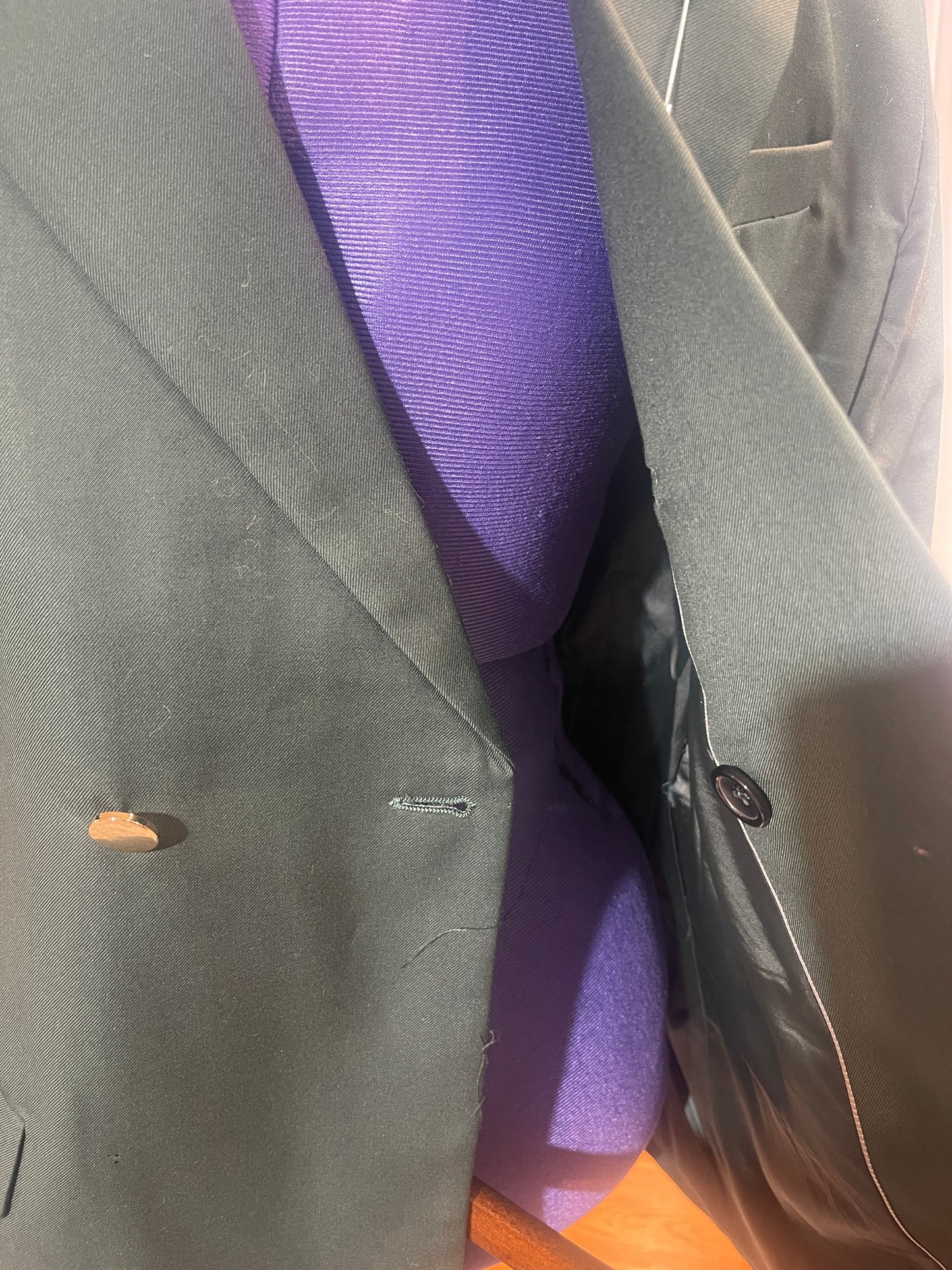 (Women) Green Suit With Lapel Pin